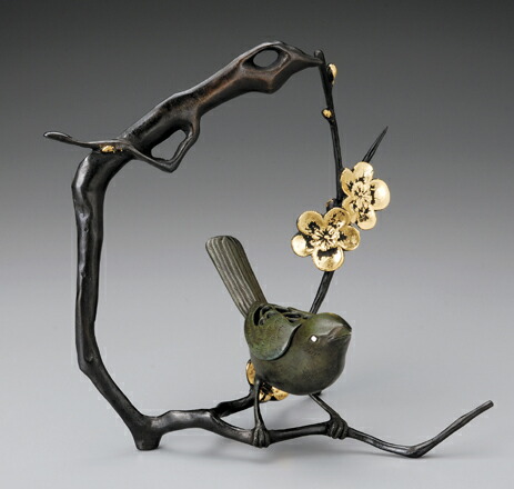 楽天市場】高岡銅器 『 梅に鶯 』 吊香炉 旭峰 銅製 インテリア 吊り