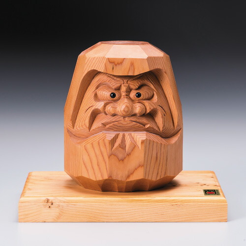 楽天市場】伝統工芸 彫刻 作品 一位 イチイ 一刀彫 『 だるま 』 伝統