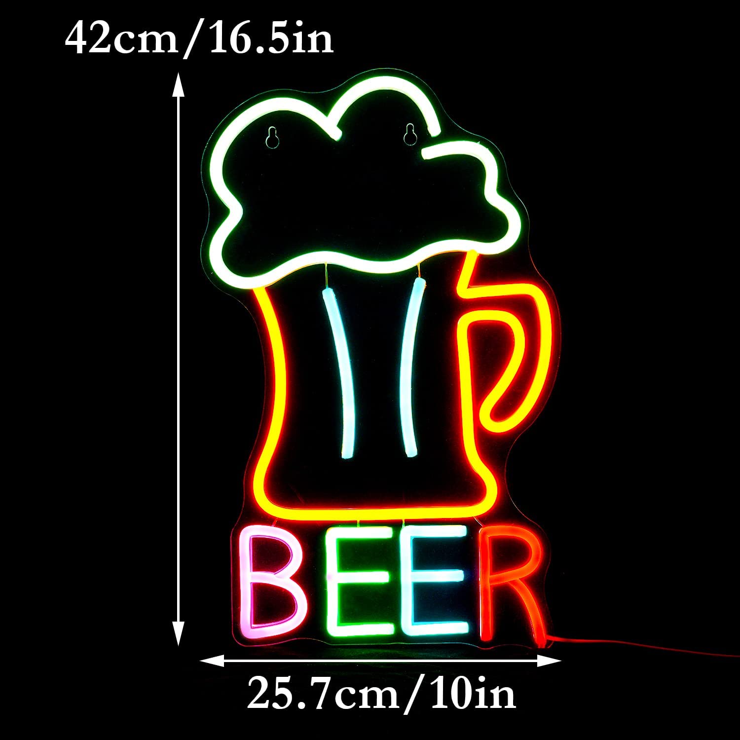 楽天市場】ネオンサイン ビール 壁掛け LEDネオンライト BEERネオン