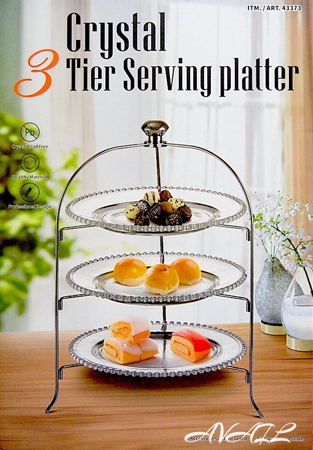 楽天市場】キングクリスタル 3段 ケーキスタンド ケーキ台 フルーツ