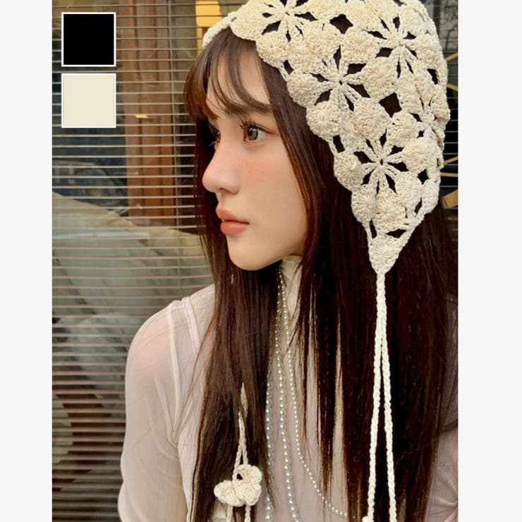 楽天市場】LADY LIKE 【秋新作】サイドストラップクロシェ編みニット帽