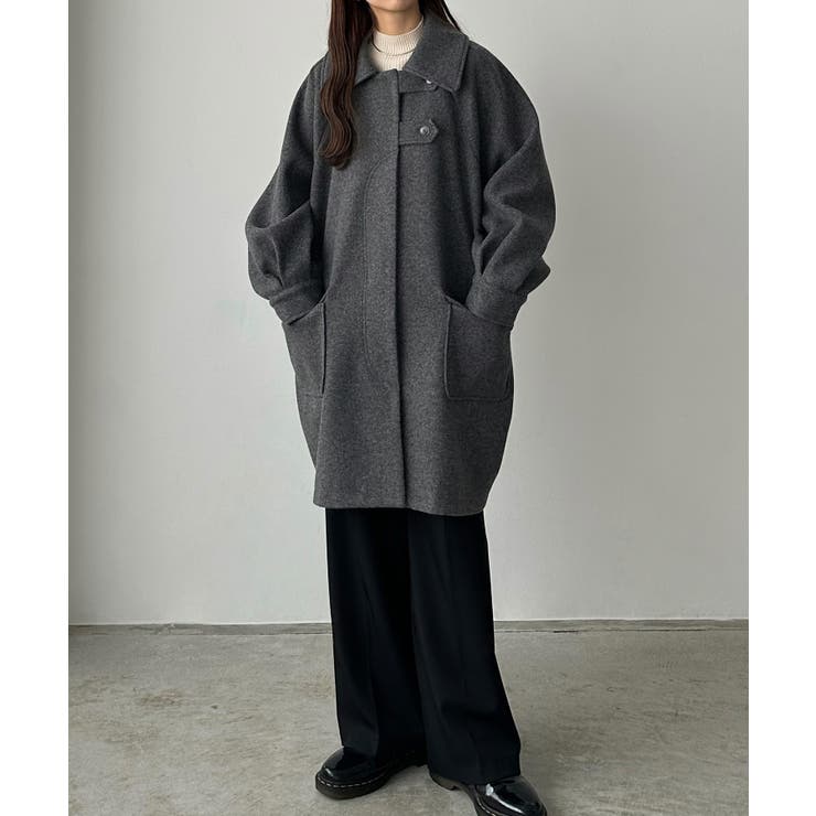 楽天市場】JUNOAH callautia ステンカラーオーバーミドルコート