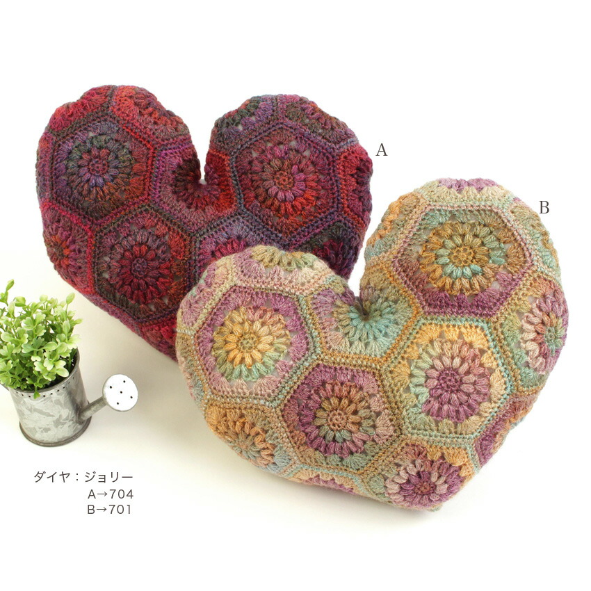 楽天市場】【ニットレシピ】 モチーフクッション＜ハート＞｜編み図