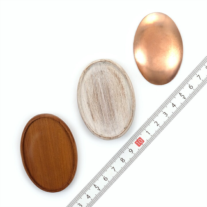 楽天市場】刺繍 アクセサリー金具 木枠ブローチ 縦楕円 6.4×4.5cm 銅板