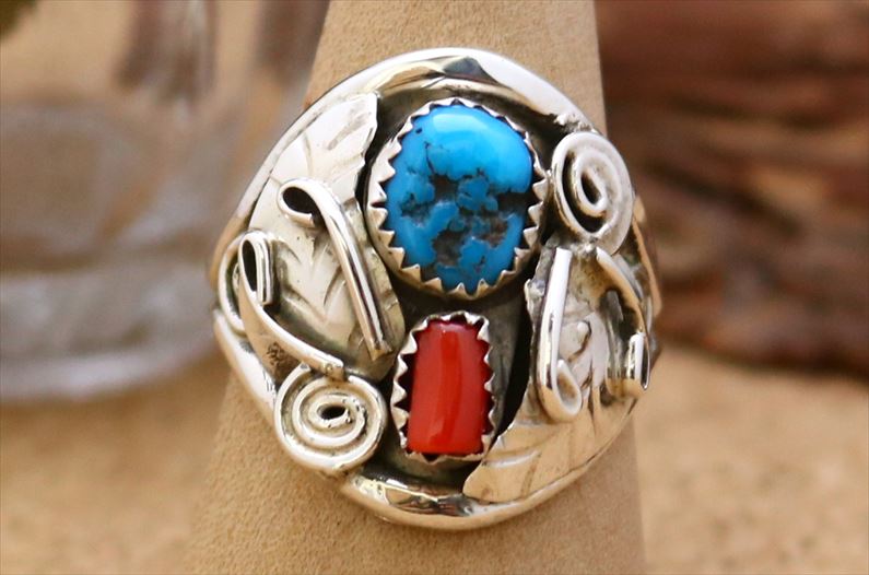 最終 パットベドニー リング 19号 スモーキービズビー 14K オーダー品