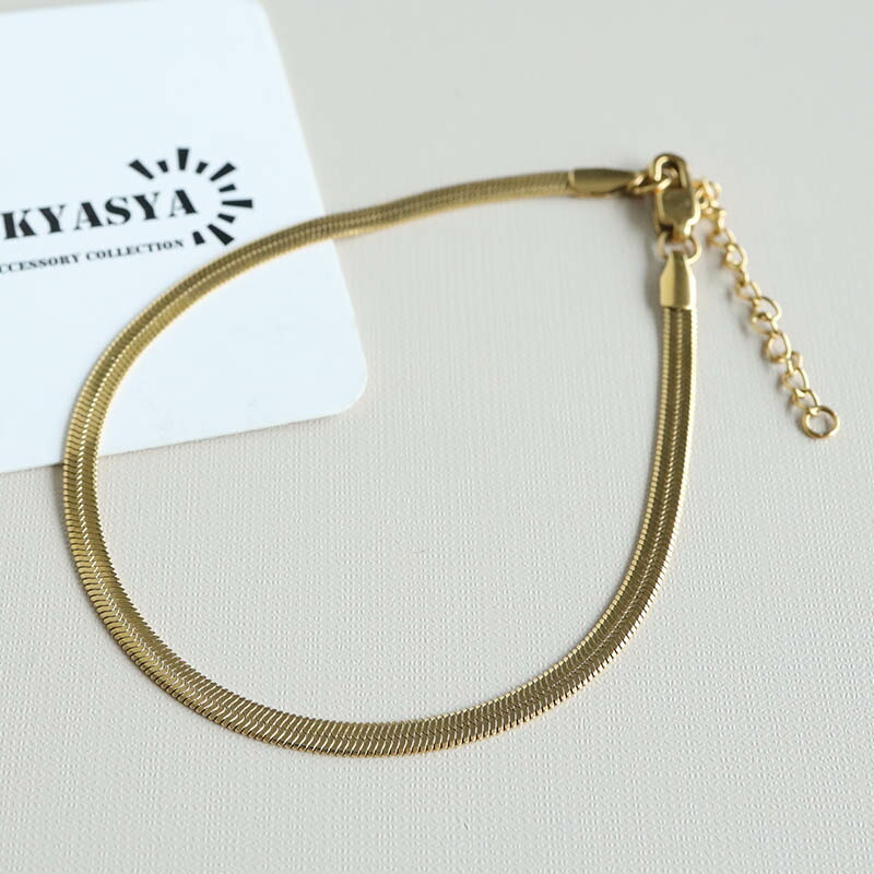 楽天市場】ステンレス 18KGP スネークチェーン アンクレット チェーン