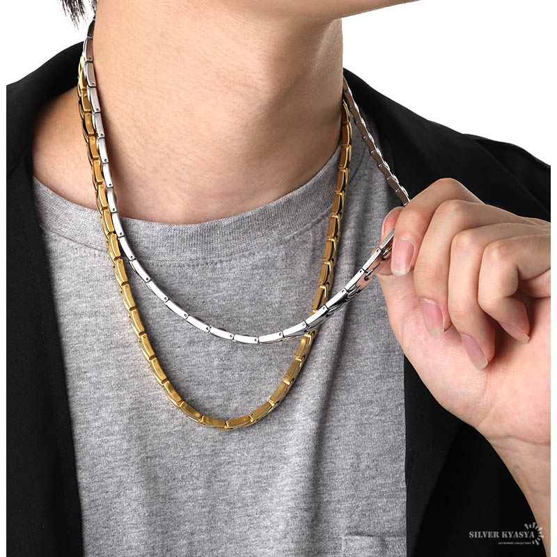 №1158さざれ石 ブラウンゴールドビーズネックレス №1158さざれ石