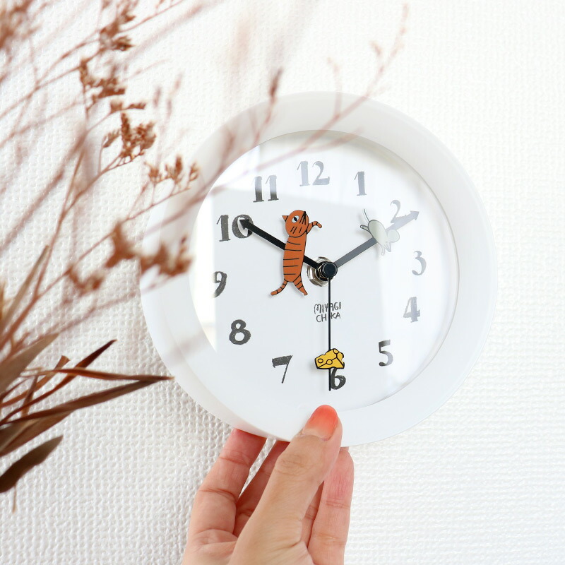楽天市場】壁掛け時計 置き時計 山鳩舎 2wayクロック みやぎちか 音が