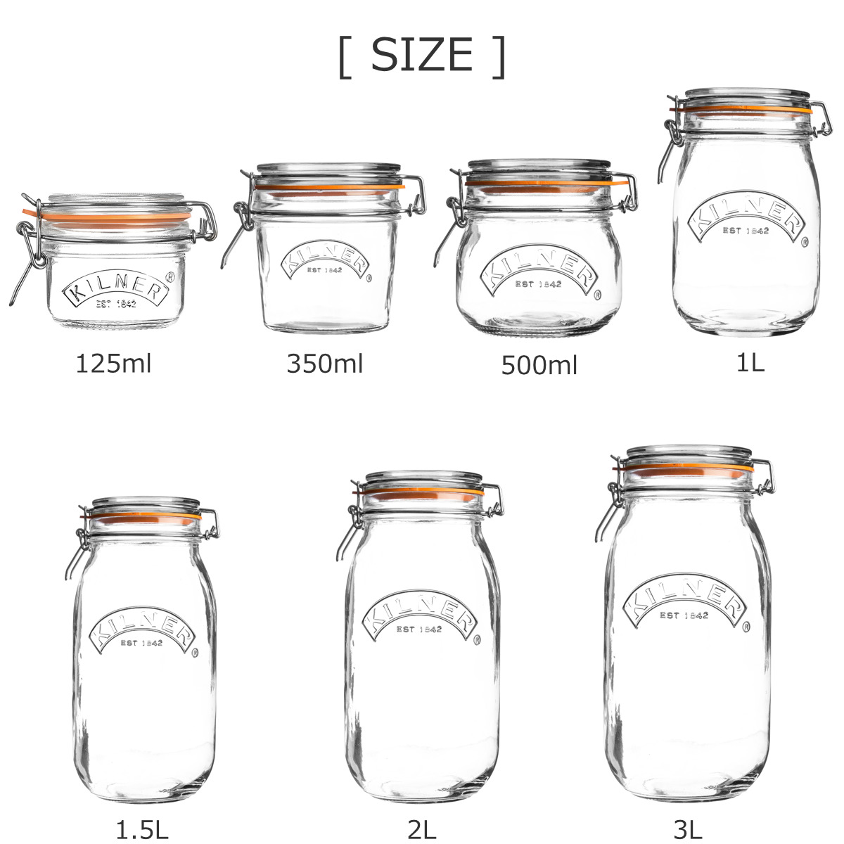 英国 アンティーク キルナー KILNER ガラスジャー 中サイズ 3本セット