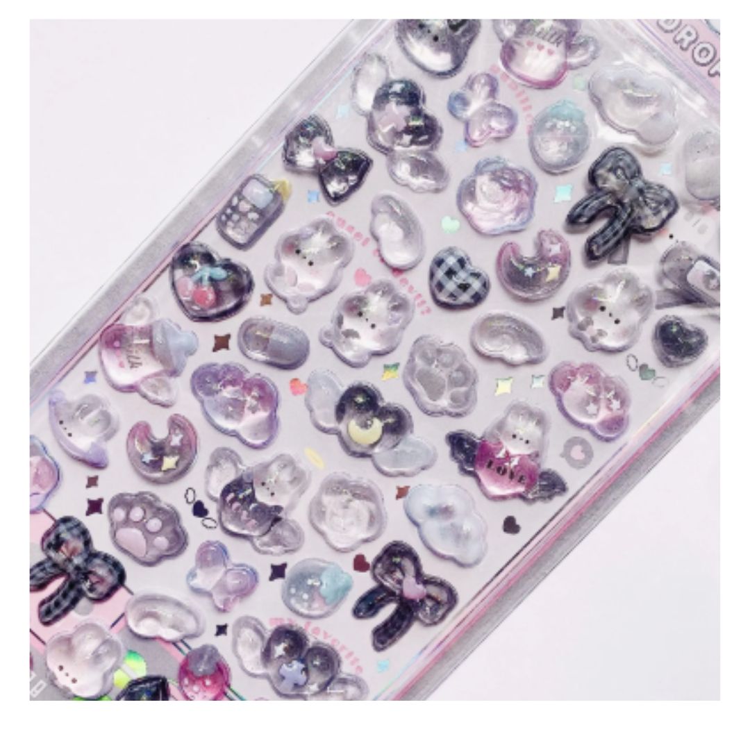 楽天市場】しろくろボンボン クーリア シール ボンボンドロップシール