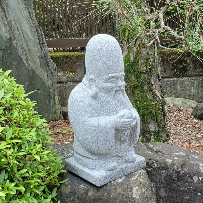 楽天市場】【送料無料】桃を持った寿老人 高さ約35cm【寿老人】【 石