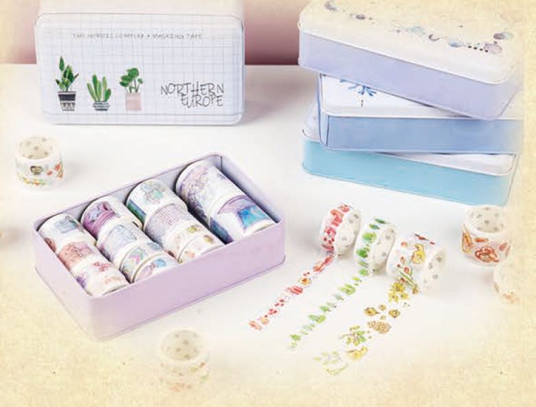 楽天市場】マスキングテープ 東京アンティーク 缶入り 14巻 マステ