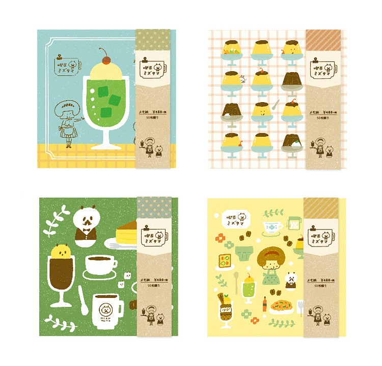 楽天市場】メモ mizutama 喫茶ミズタマ メモ紙 メモパッド パピア
