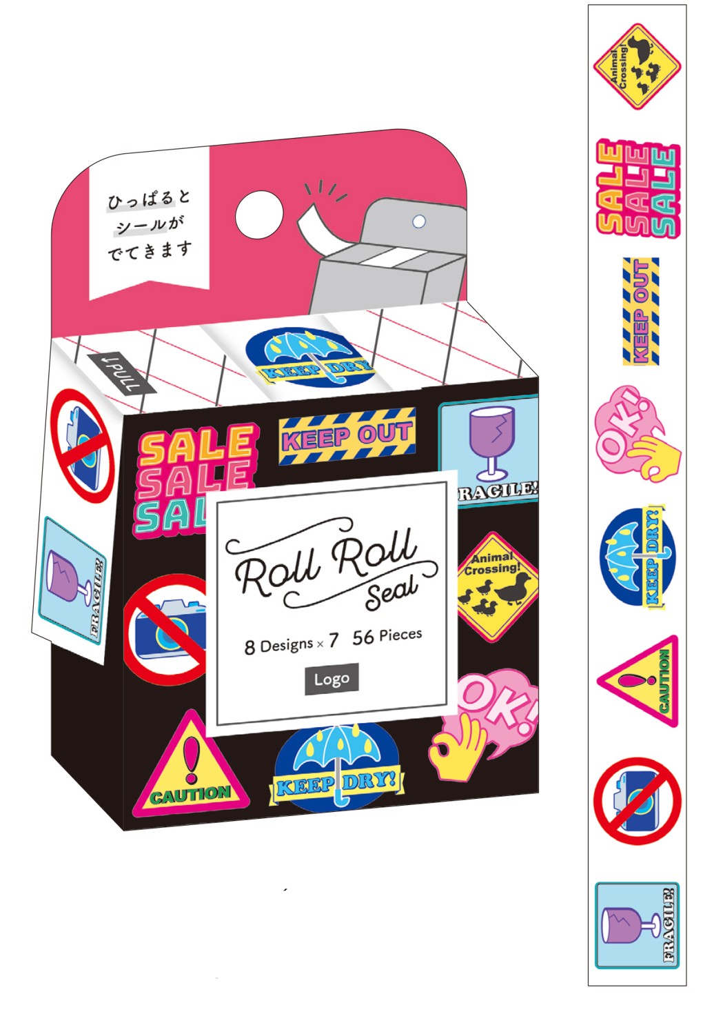 楽天市場】Roll Roll Seal kmo_225579_225586 ロールロールシール