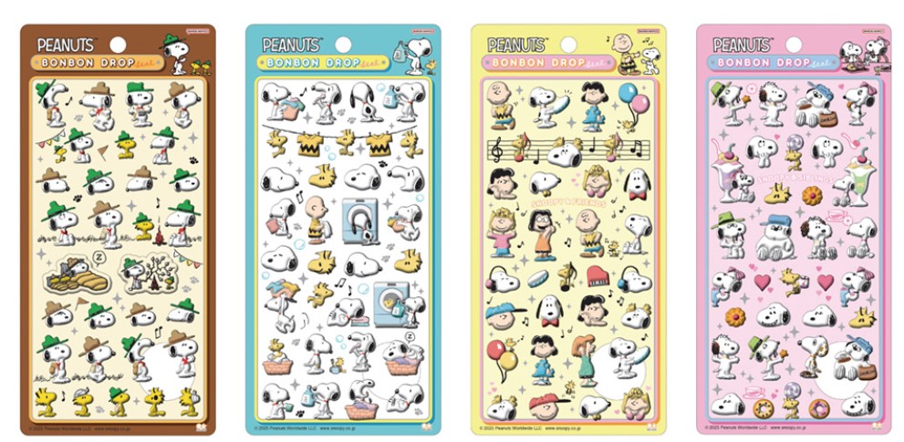 新品・正規品】ボンボンドロップシール ディズニー・スヌーピー 12種