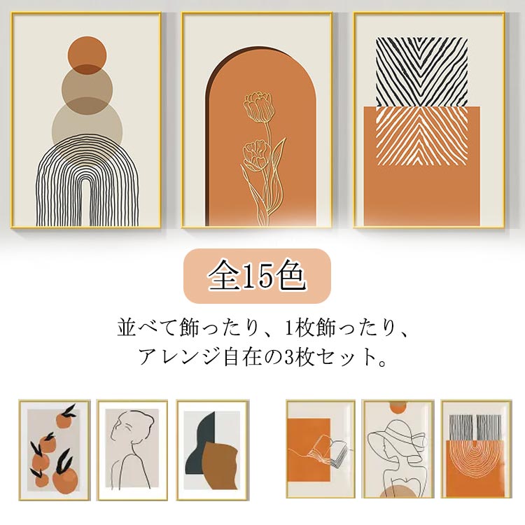 楽天市場】 おしゃれ 3枚セット ポスター 壁飾り インテリア フレーム