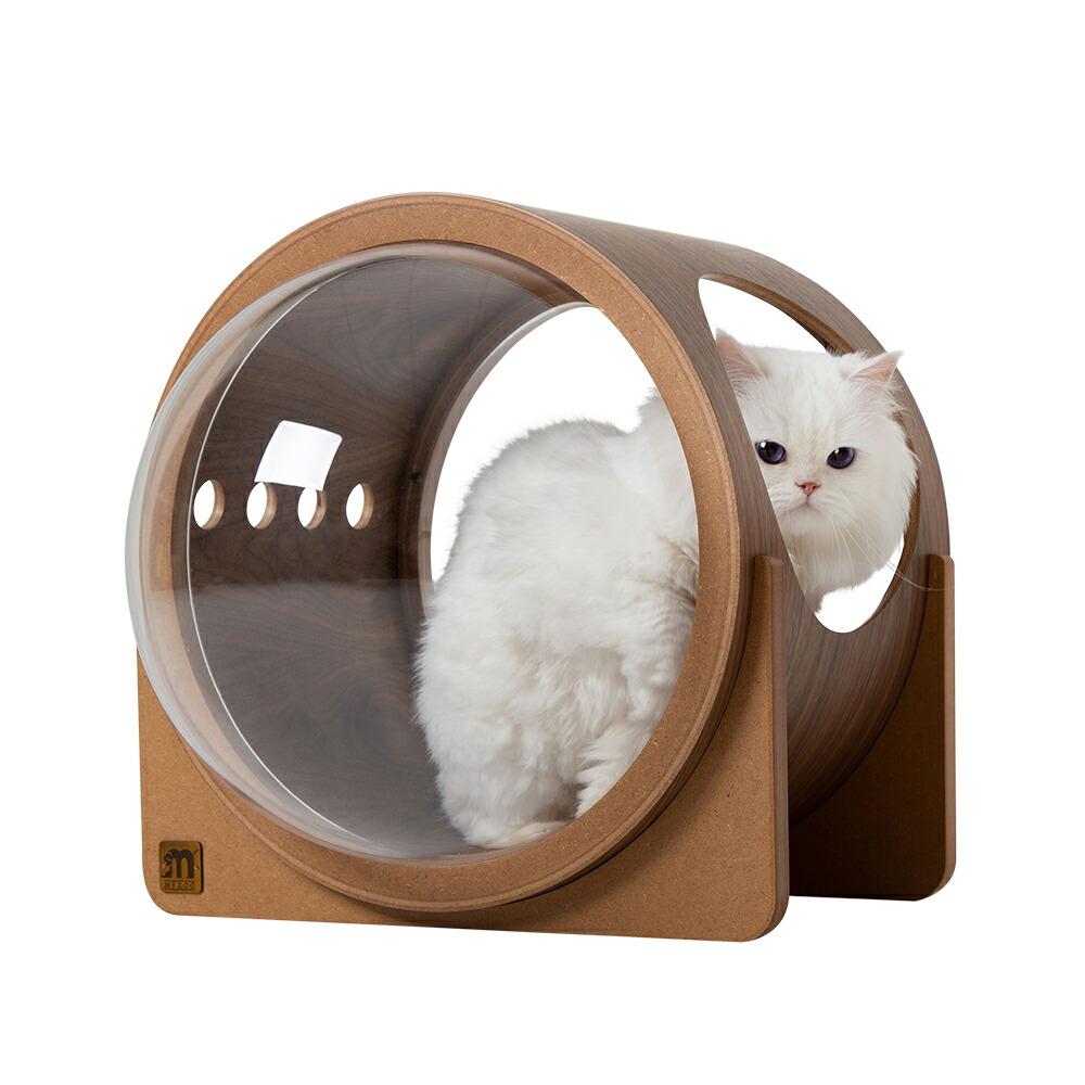 楽天市場】床置きタイプ猫用ベッド 宇宙船ALPHA MYZOO ウォールナット