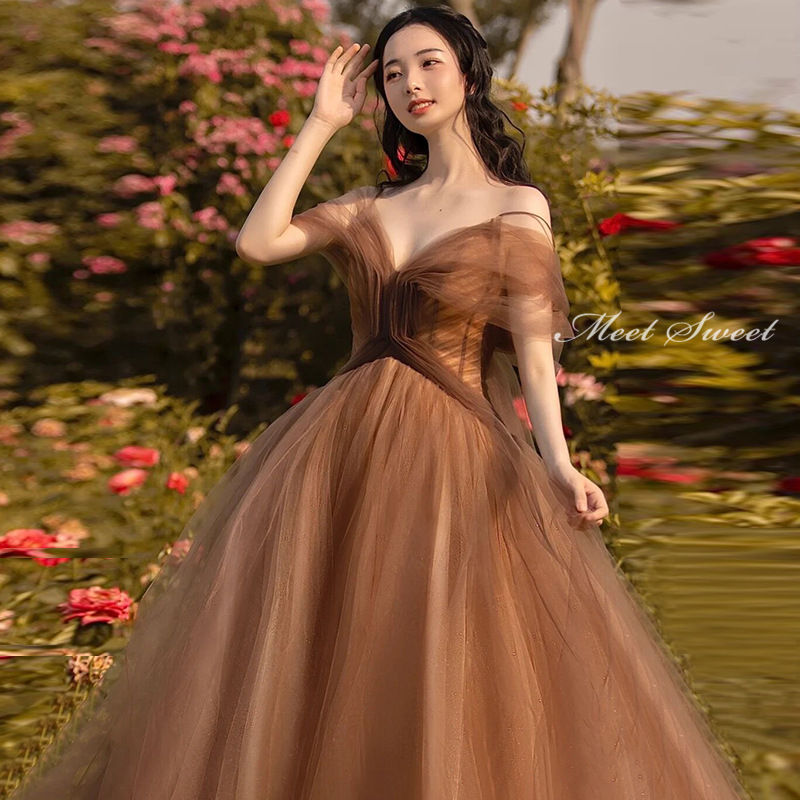 楽天市場】ウェディングドレス カラードレス カクテルドレス ブラウン