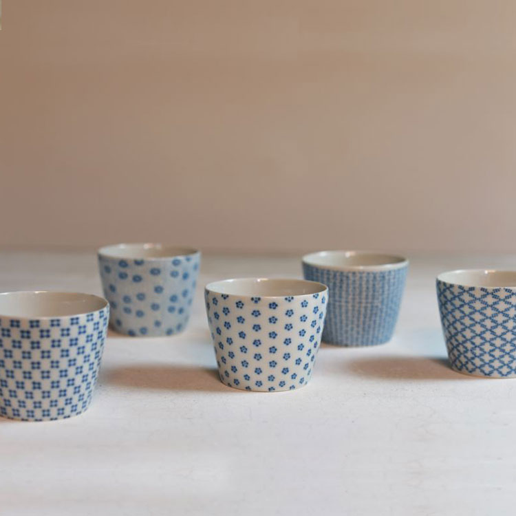 麦藁手向付け 蕎麦猪口 六角形5個セットT153 麦藁手向付け 蕎麦猪口 六