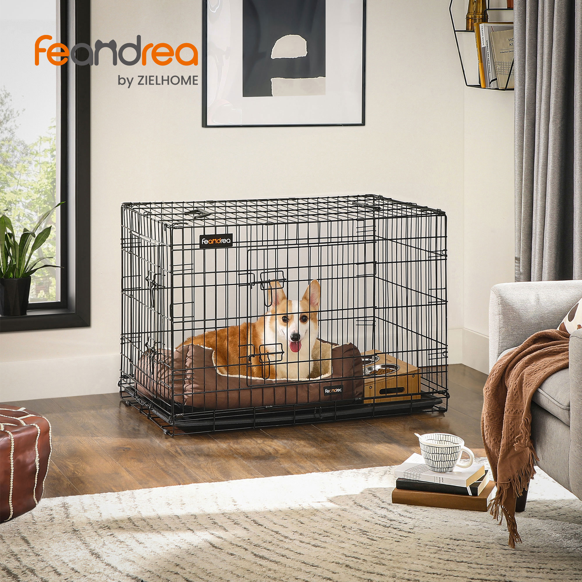 楽天市場】【P10☆ 2/4-10限定!!】FEANDREA ペットケージ 107x70x77