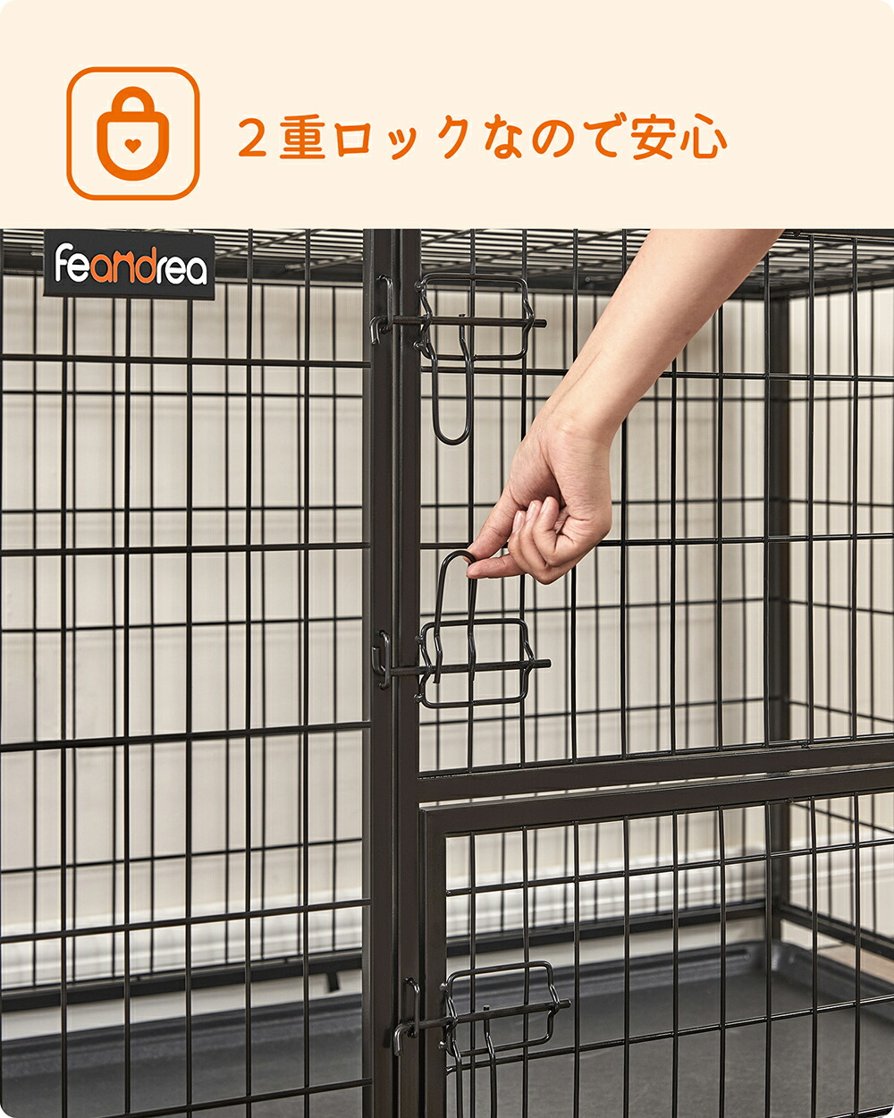 楽天市場】【P10☆ 2/4-10限定!!】FEANDREA ペットケージ 犬ケージ