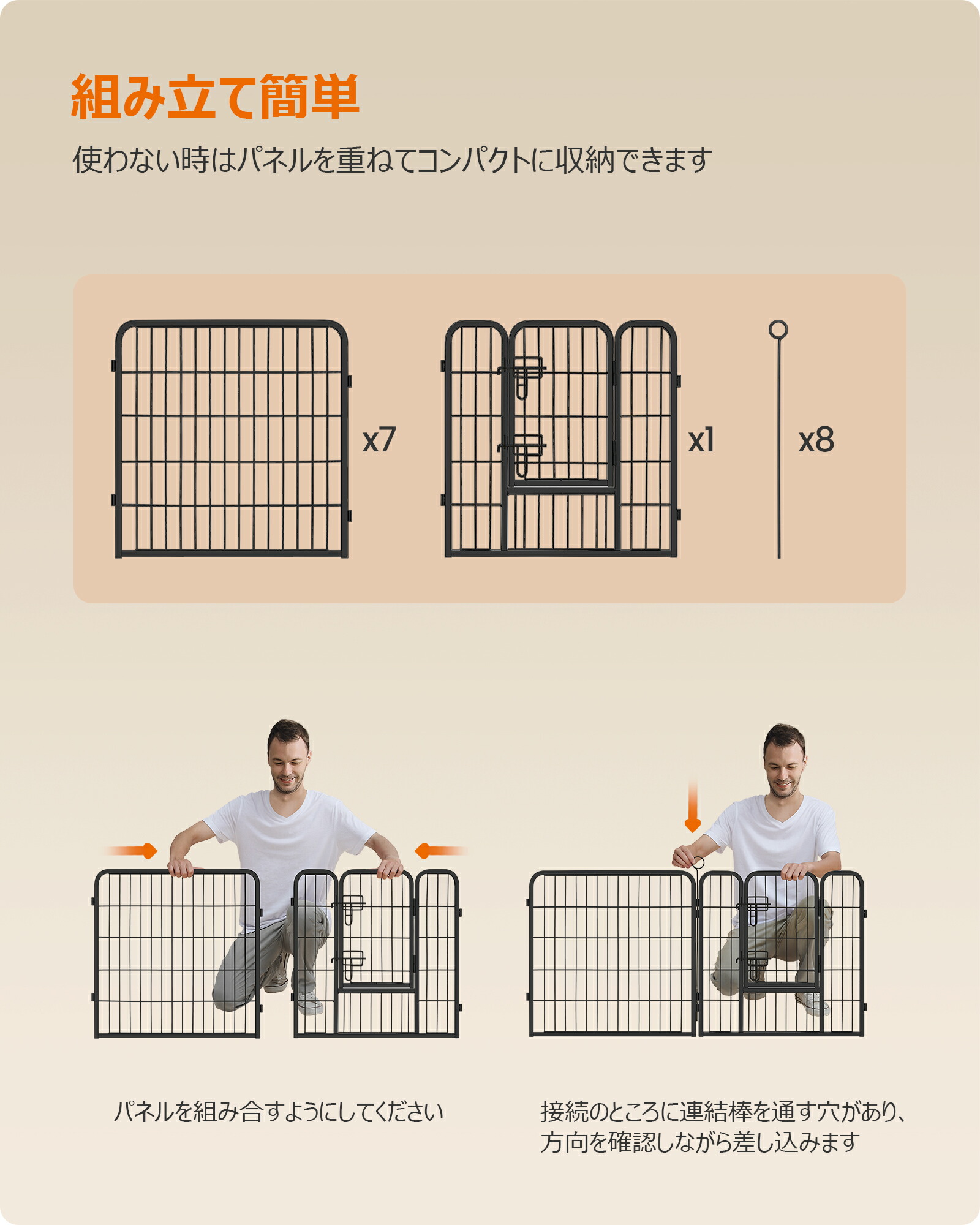 楽天市場】【P10☆ 2/4-10限定!!】FEANDREA ペットフェンス 中型犬用