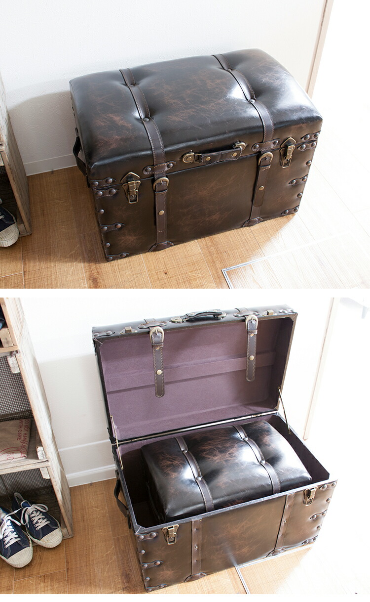 楽天市場】アンティーク トランク IW-876 Lサイズ＆Sサイズ 2点セット