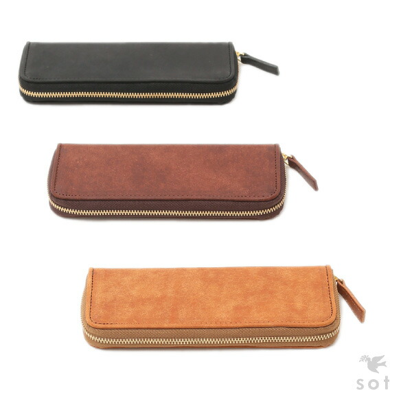 sot プエブロレザー トライアングルペンケース 低 価格 通販