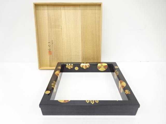 楽天市場】【茶器/茶道具 炉縁】 輪島塗り 黒真塗り 角藤弘悦作又は