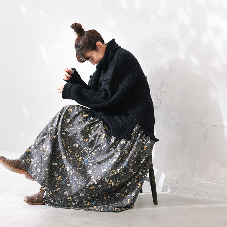 楽天市場】「the garden」冬に咲く庭のスカート M/L/LL/3L/4L/5Lサイズ