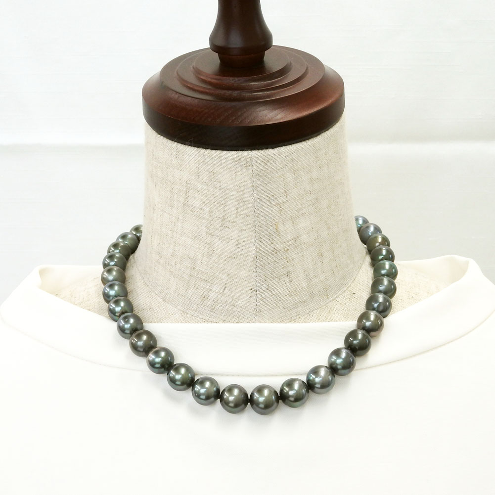 楽天市場】大粒 黒蝶真珠 ピーコック ネックレス 11.1-13.6mm 鑑別書付