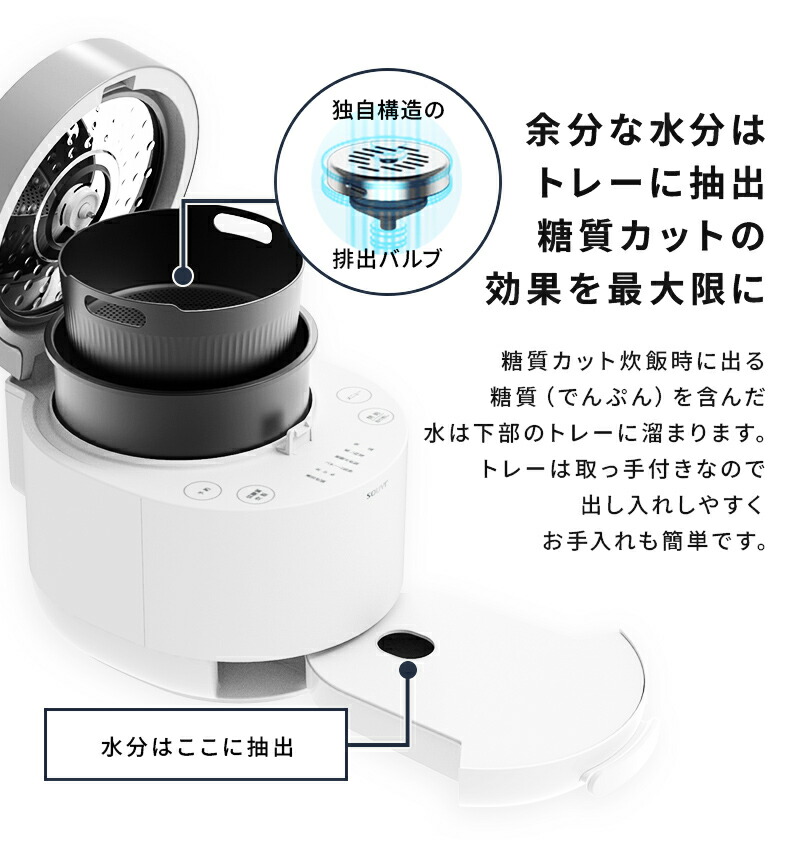 楽天市場】【クーポン配信中！2/12 9:59まで】糖質カット炊飯器 SY-138