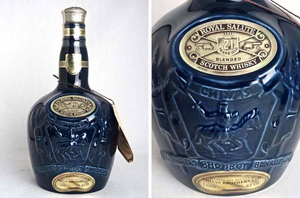 楽天市場】□オールドボトル□ ロイヤルサルート 21年 青 1000ml 43度