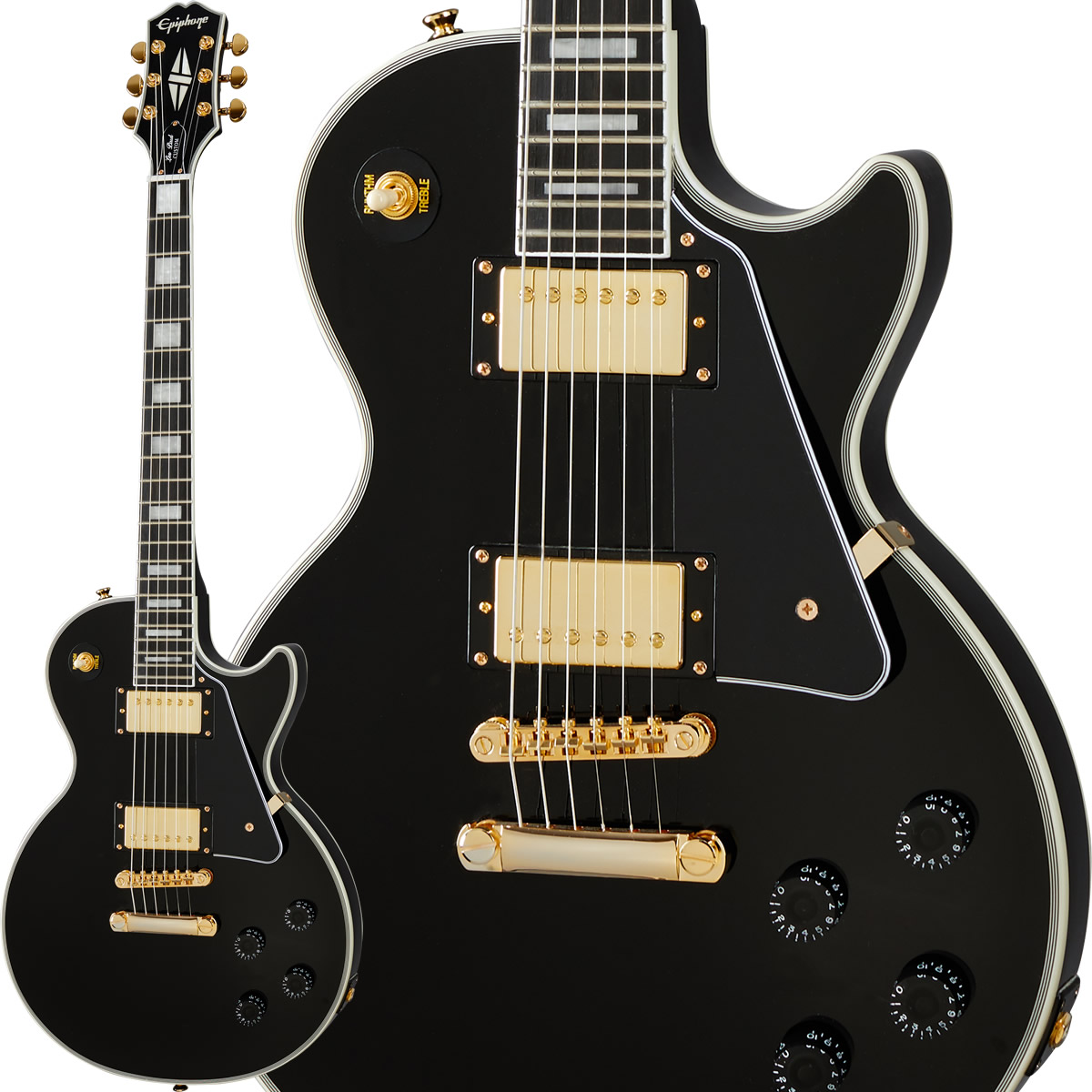 楽天市場】Epiphone Inspired by Gibson Les Paul Custom (Ebony