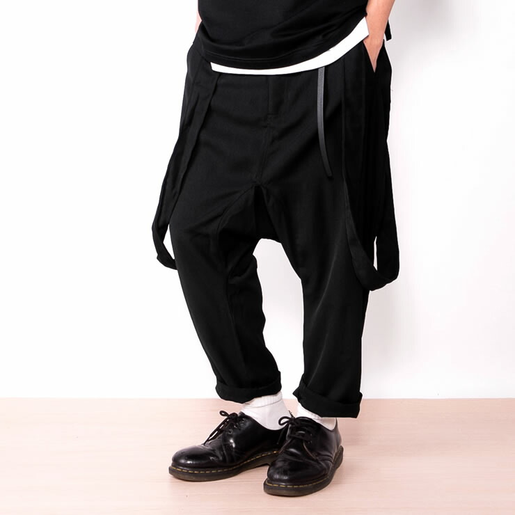 即完売品 サルエルパンツ 黒 ウエストベルト付き 即完売品 サルエル