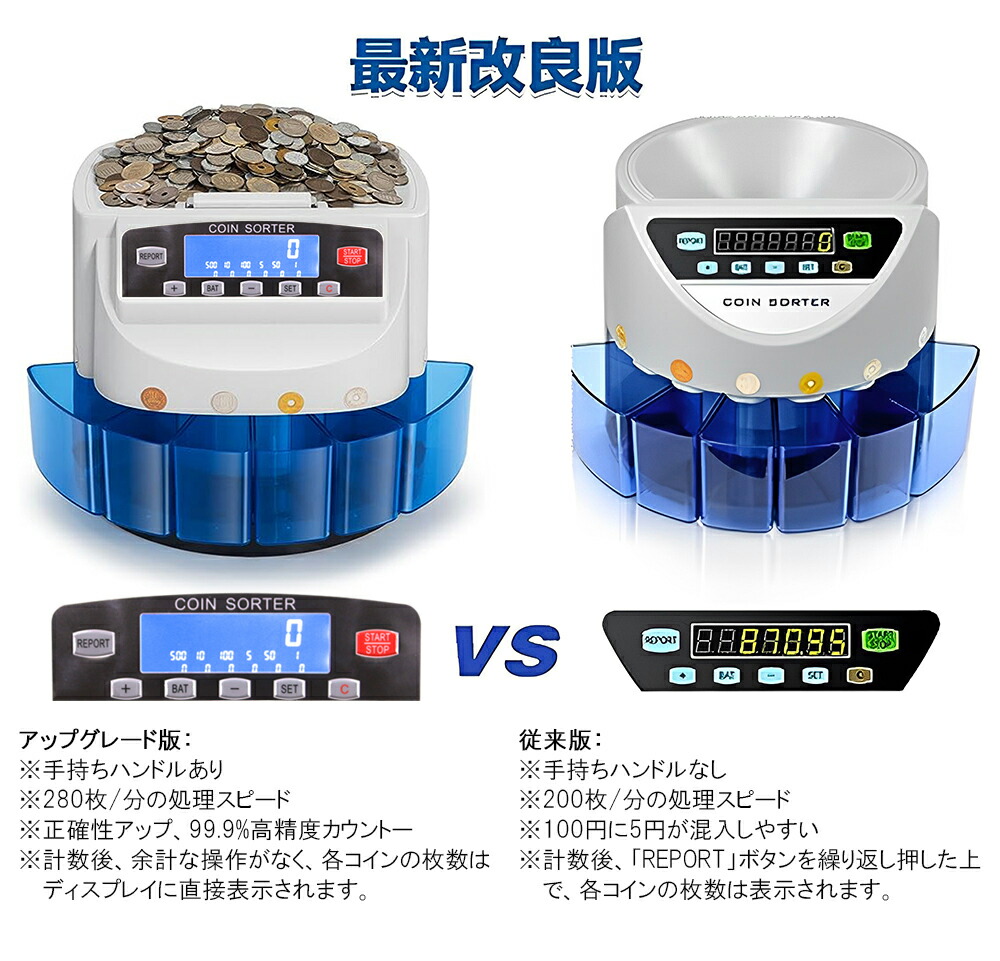楽天市場】コインカウンター コインソーター 硬貨カウンター 硬貨計数