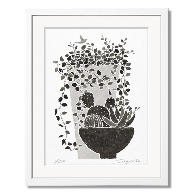 絵画 インテリア 絵 額付き(黒）油絵 F4-090116 花（すずらん） 絵画