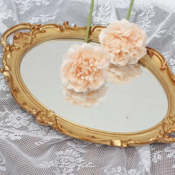 ヴィクトリアンミラートレイ アンティーク調 ジュエリーホルダー 鏡