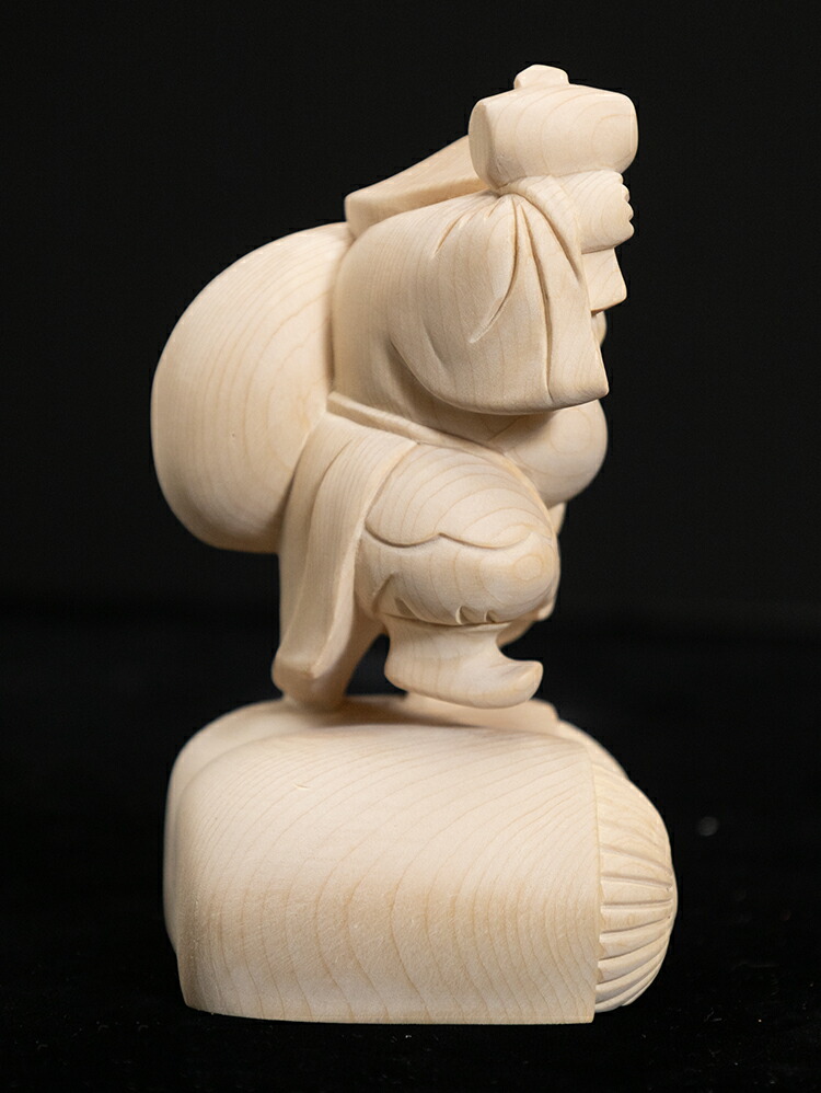 楽天市場】【総高15cm】大黒様 木彫り 置物 仕様：無垢 / 素材：桧