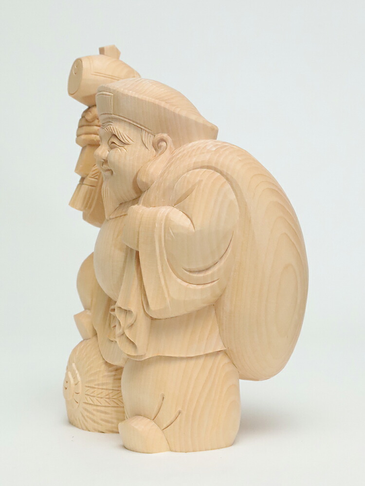 楽天市場】大黒様 木彫り 置物 一刀彫 / 材料：桧 : 津山銘木有馬店