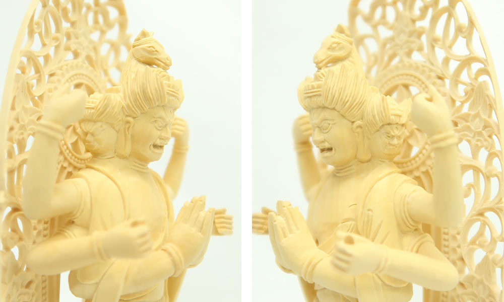 楽天市場】馬頭観音 木彫り 仏像仕様：無垢 / 素材：拓植（置物
