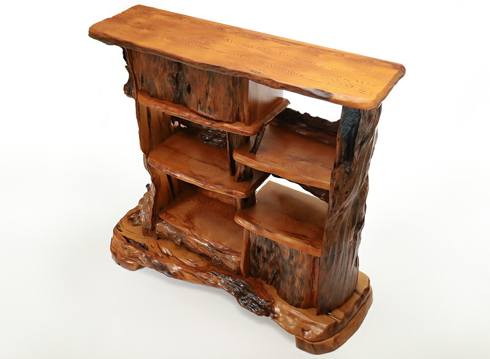 楽天市場】屋久杉 飾り棚 仕様：無垢 / 素材：屋久杉（一枚板 家具