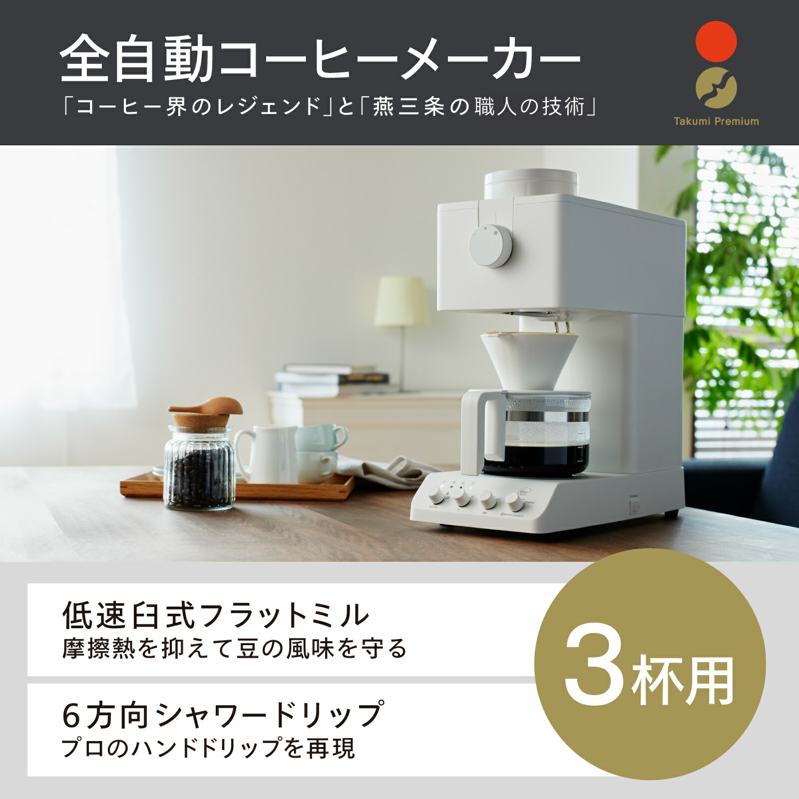 TWINBIRD コーヒーメーカー3杯用 1回のみ使用 本日最終価格 公式店