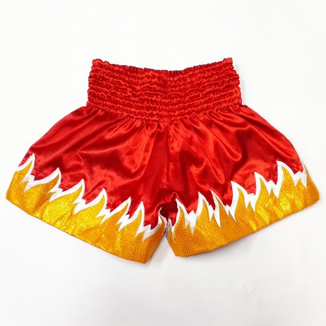 楽天市場】12 サテン ムエタイ ボクシング パンツ 赤炎 /キック