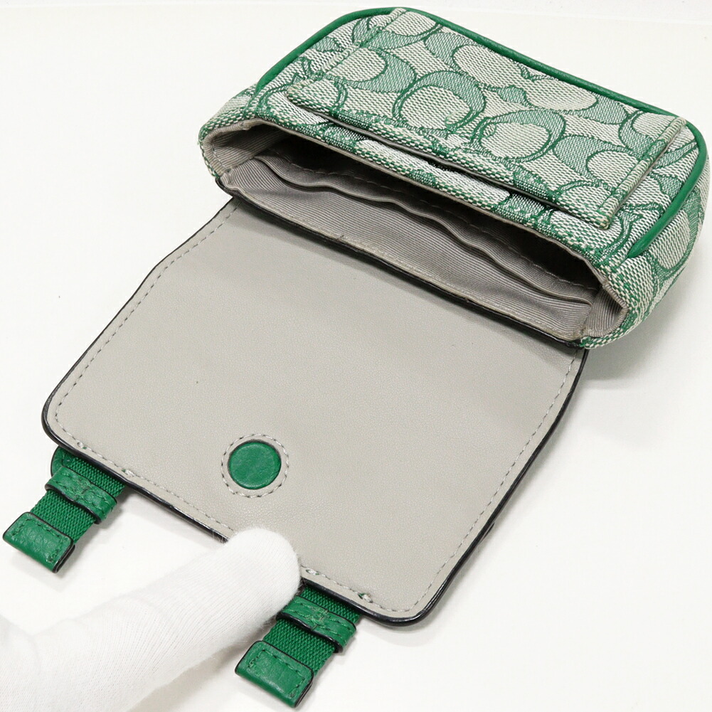 楽天市場】コーチ ポーチ バッグチャーム シグネチャー カラビナ付き