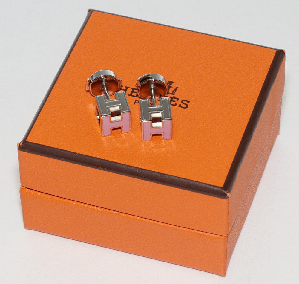 楽天市場】エルメス ピアス SS 七宝 ピンク ガージュドアッシュ H