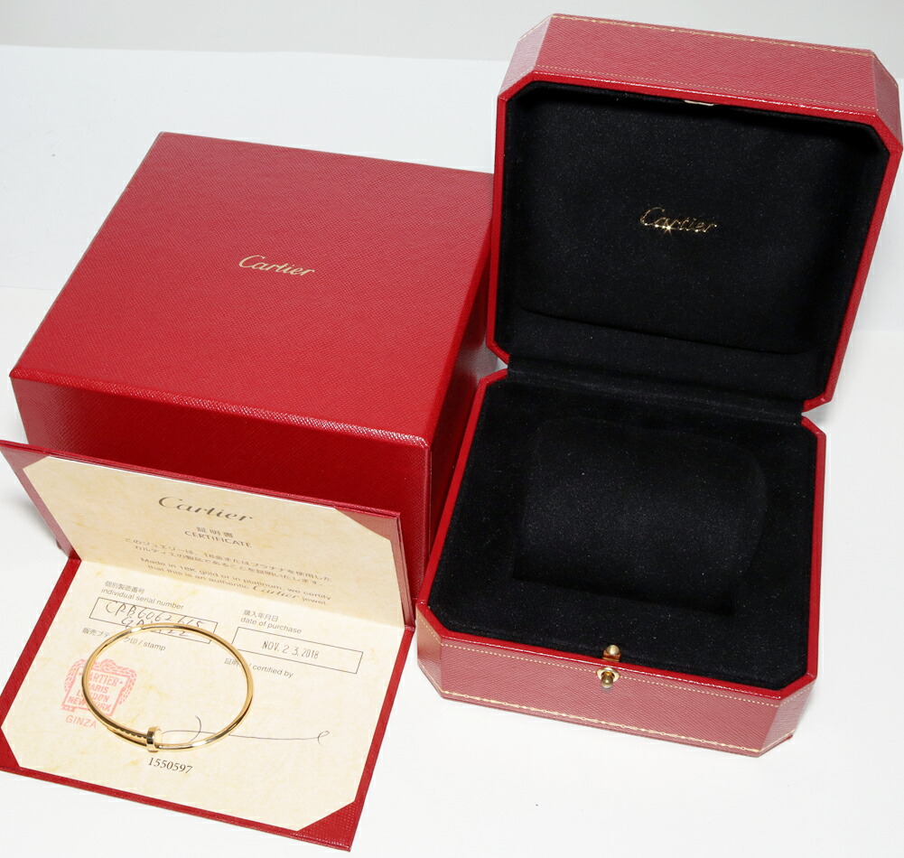 楽天市場】カルティエ ブレスレット バングル K18YG ジュストアンクル