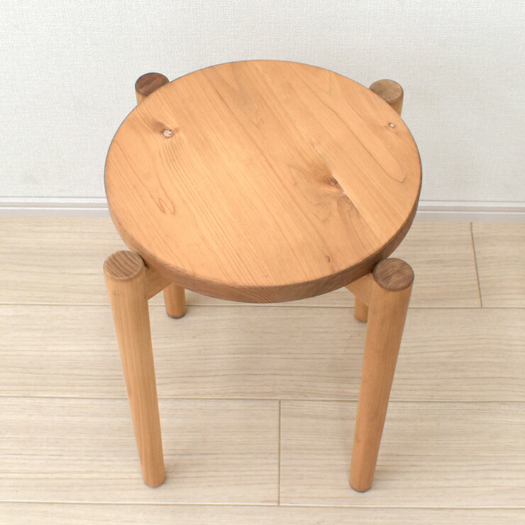 楽天市場】受注生産品 スタッキングスツール 2脚入り スリム脚 hinoki