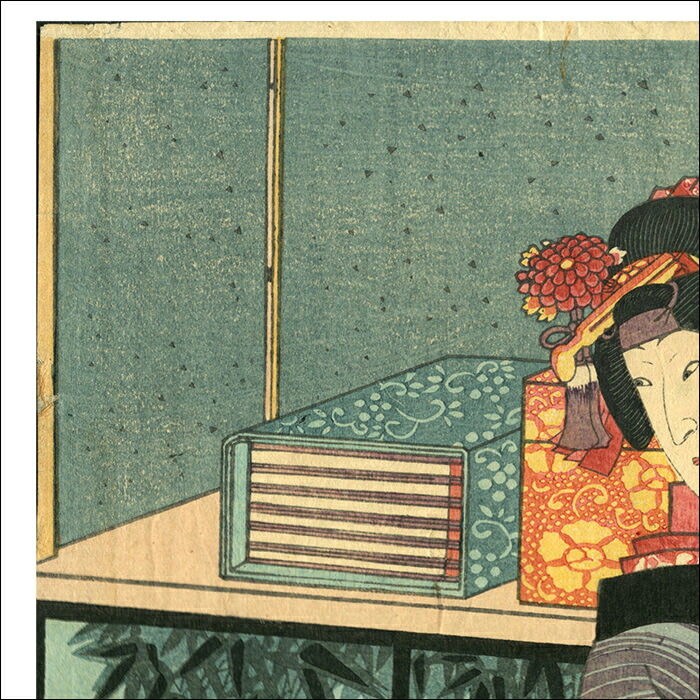 楽天市場】二代目 歌川国貞 美人画 浮世絵【万長娘おこま 沢村訥升