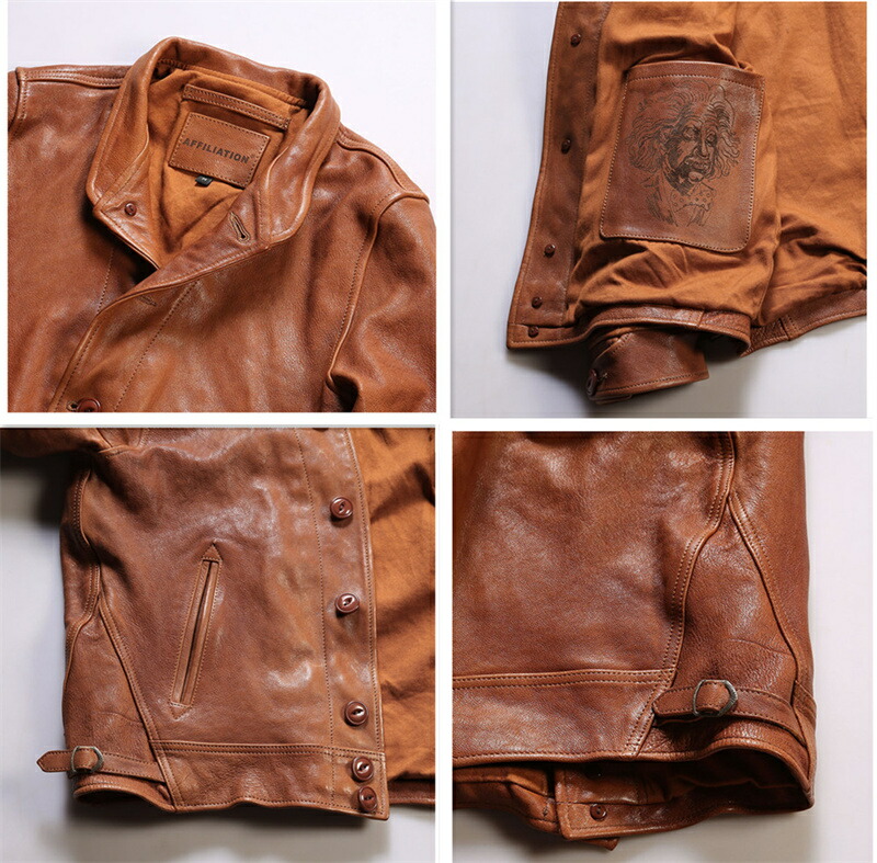 楽天市場】ヤギ革ジャケット ゴートスキン 本革ジャケット レザー